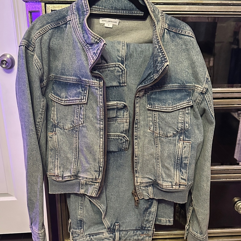 Good American Blue Denim Jacket